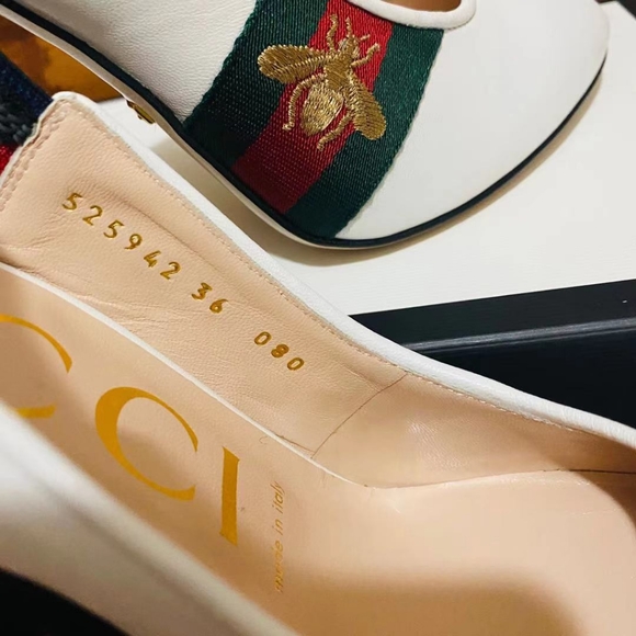 Gucci Calfskin Web Heels - Picture 5 of 11